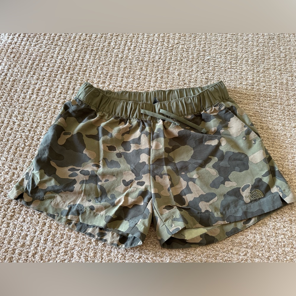 North Face camo shorts